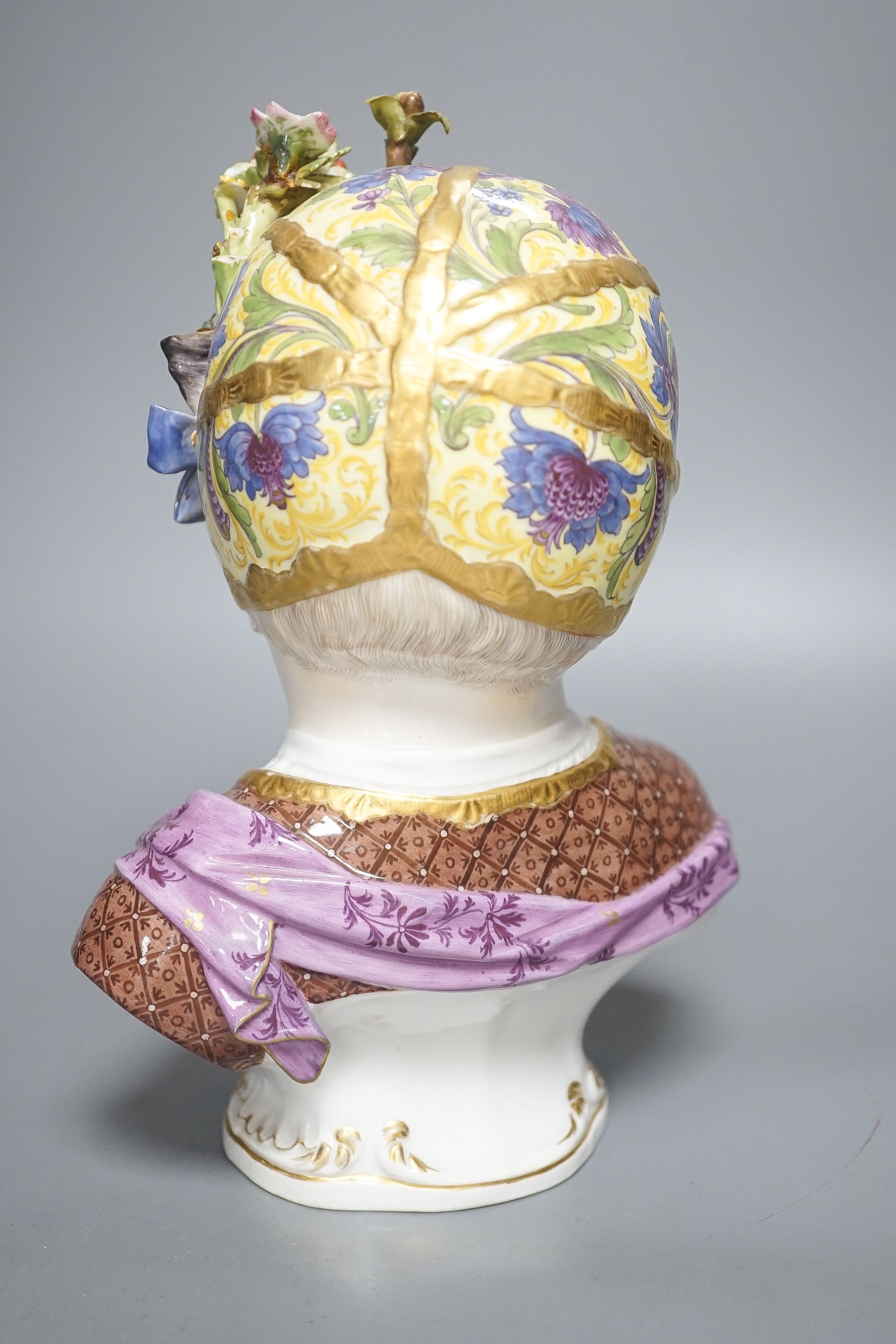 A Meissen porcelain bust of a Bourbon princess, late 19th century, 25cm